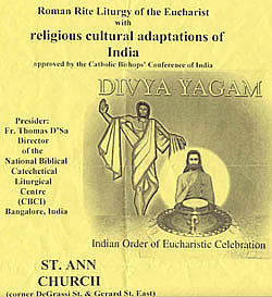 Flyer advertising a novel Indian Order of Mass in Toronto, Canada